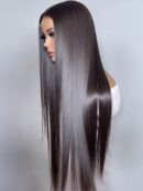 RAW DONOR NATURAL SILVER SILKY STRAIGHT + HD 13X4