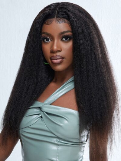 RAW VIRGIN KINKY STRAIGHT 13X4 FRONTAL WIG