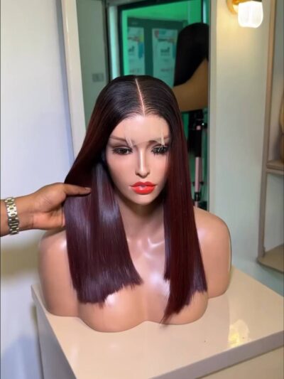 18" SDD Darkwine Bone Straight Bundles